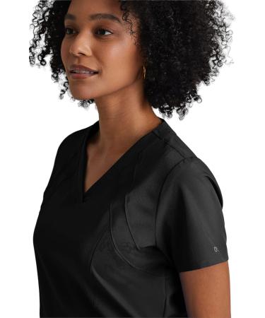 BARCO One 5105 Women's 4-Pocket V-Neck Top - Large, Black - Buy Online on GoSupps.com