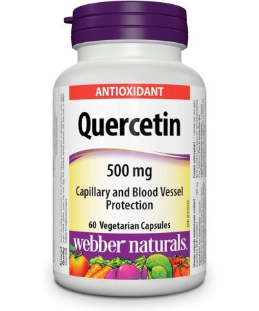 Webber Naturals Resveratrol with Grape Seed Extract Caplet 200/25mg & Quercetin 500 mg 60 Capsules Antioxidant Support Vegan SUPPLEMENT + VITAMIN 6sedd-t6 - Buy Online on GoSupps.com