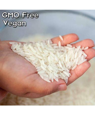 Golden Crown Organic White Jasmine Rice 32 Oz - Premium Quality | Non-GMO Gluten-Free | Naturally Fragrant Sweet Flavor | Extra Long Grain Thai HOM Mali Halal - Buy Online on GoSupps.com