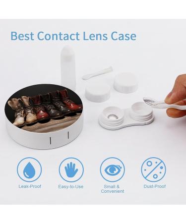 Portable Leather Contact Lens Case - Stylish Travel Storage Box for Contact Lenses - Buy Online on GoSupps.com