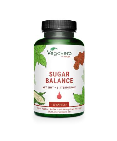 GLYCEMIA Complex | 120 Capsules (4 MONTHS) | Chrome Lynside Cinnamon Gymnema sylvestris and Bitter Melon | Regulate Sugar Content* | No Additives & VEGAN | Vegavero