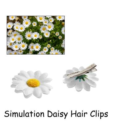 12pcs Women's Multi-colored Daisy Hair Clips - White Sunflower Hairpins for Bridesmaid, Wedding, Photography - Buy Online on GoSupps.com