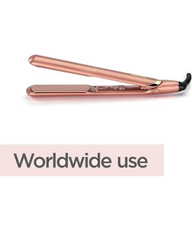 BaByliss Elegance 235C Hair Straighteners - Ultra-smooth Ceramic Plates, Fast Heat Up, Rose Gold | Multi-voltage & Variable Heat - Buy Online on GoSupps.com