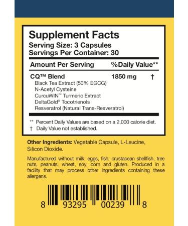 Researched Nutritionals CytoQuel - Cytokine Support Supplement - Vegan Formula with CurcuWIN Turmeric, NAC, EGCG, DeltaGold Tocotrienols & Trans-Resveratrol (90 ct) - Buy Online on GoSupps.com