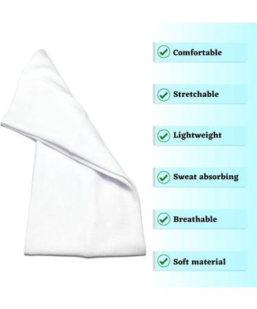 WESTEND CHOICE Extra Wide 11cm Stretchy Headband in White - Unisex Soft Hairband for Yoga & Active Lifestyle - Buy Online on GoSupps.com