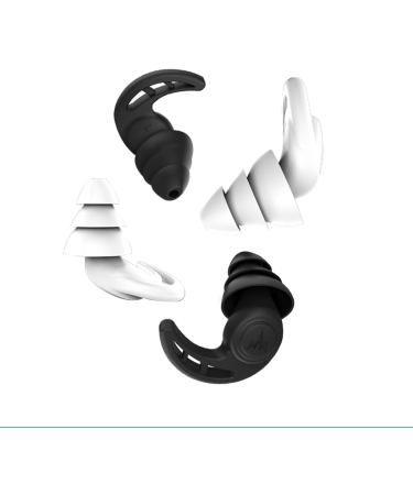 Rhino Horn Design Ear Plugs Waterproof Reusable Ear Protector for Adult Teen Student Showering Bathing Surfing 2PC 3 Layer Ear Protector Black - Buy Online on GoSupps.com