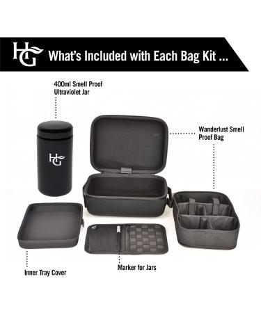Herb Guard Wanderlust Ballistic Hardshell Box & Smell Proof Case - XL Ultraviolet Jar, Built-in Tray - Glass Protection & Organization - Buy Online on GoSupps.com