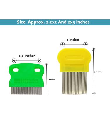 Stainless Steel Head Nit Comb - Set of 5 | Effective Lice and Nit Removal for Pets, Kids, and Adults - Buy Online on GoSupps.com