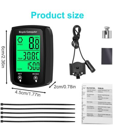 Fiotha Bicycle Computer - Waterproof LCD Cycling Tacho with 19 Functions Real-Time Speed Tracking & Backlight - Ideal for International Cycling Enthusiasts - Buy Online on GoSupps.com