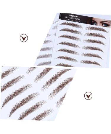 PLAFOPE 6D Hair- Eyebrows Stickers 4pcs Eyebrow Stickers 6d Hair-like Eyebrow Transfer Stickers Eyebrow Trimming 4 Stickers - Buy Online on GoSupps.com