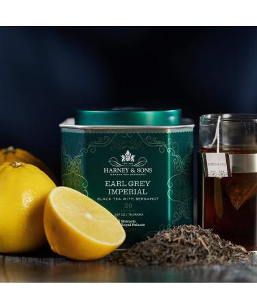 Harney & Sons Earl Grey Imperial Black Tea - 30 Sachets (2.35 oz) | Bergamot Flavor - Buy Online on GoSupps.com