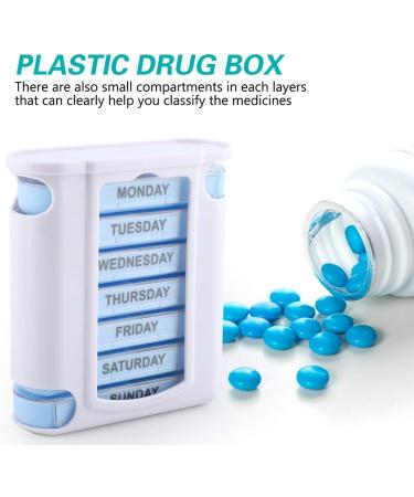 Buy TOPINCN Portable Pill Box Holder Organizer - 28 Grids 7 Layers Weekly Plastic Drug Storage Box for Travel - International Shipping Available - Buy Online on GoSupps.com