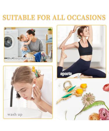 Buy 5-Piece Tulip & Cherry Hair Clip Set | Stylish Ginkgo & Daisy Back Clips | Big Hair Clips for Every Occasion - Buy Online on GoSupps.com