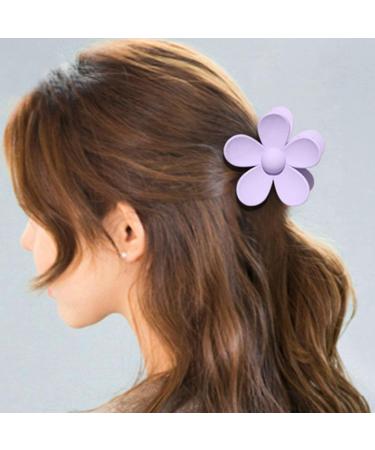 Flower Shaped Pink Hair Claw Clips - Anti-scratch & Smell-less | Strong Hold Plastic Jaw Clips by HEART SPEAKER - Buy Online on GoSupps.com