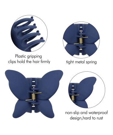 12 Pack Colorful Frosted Butterfly Hair Clips - Y2K Hair Accessories for Women, Girls, Kids - Buy Online on GoSupps.com