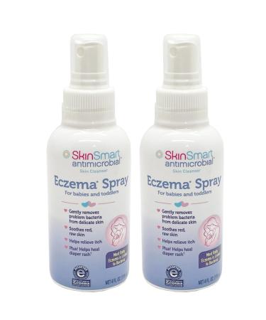 SkinSmart Eczema Spray for Babies and Toddlers Removes Bacteria so Skin Can Heal 4 Ounce Spray (Pack of 2) Safe for Delicate and Raw Skin