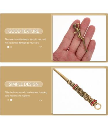 4pcs Mini Golden Powder Scoop Set for Earwax Removal and DIY Jewelry - Retro Micro Spoons - Buy Online on GoSupps.com
