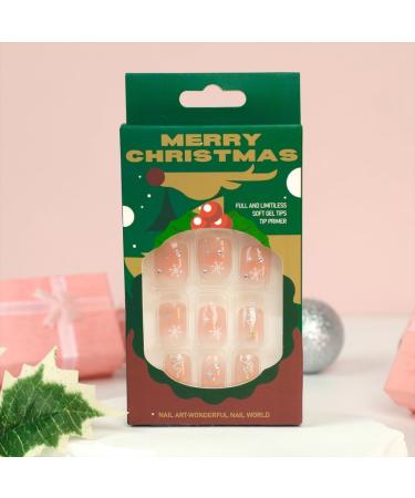 TQUXNGA Christmas Nail Art Press on Easy to Apply Short Nails Festive Designs for Holiday Season - Buy Online on GoSupps.com