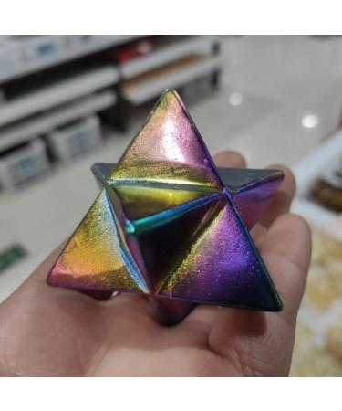 Natural Electroplate Crystal Merkabah Pendulum Crystal Stones Merkaba Stars Pendant Jewelry Necklace Minerals Full of Texture - Buy Online on GoSupps.com