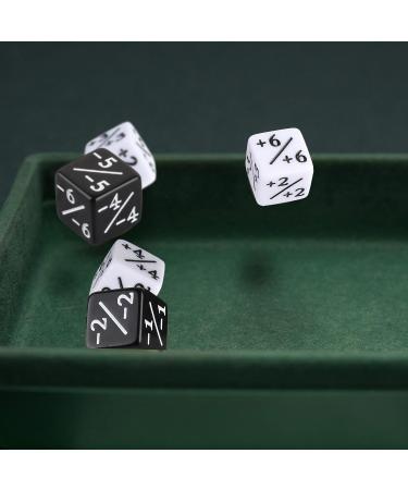 48-Piece MTG Dice Counters Set for Magic The Gathering | Creature Stats Buff Cube D6 Dice | CCG Card Game Accessory (Black & White) - Buy Online on GoSupps.com