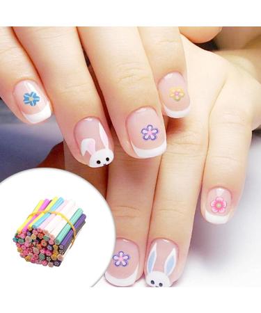 50 Pcs Flower Nail Art Fimo Canes Sticks - Soft Clay Polymer Slices for Nails - Nail Art Decoration Stickers - Buy Online on GoSupps.com