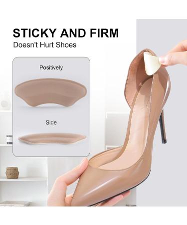 Heel Pads for Women | Heel Grips & Cushions for Pain Relief & Blister Prevention | 4 Pairs Beige - Buy Online on GoSupps.com