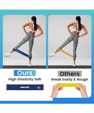 Shop Resistance Bands Set for Workout | Exercise Loop Bands for Men & Women | Ideal for Stretching Crossfit Home Fitness & Physical Therapy - Set of 5 Multicolor - Buy Online on GoSupps.com