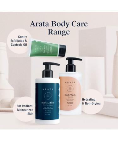 Arata Moisturizing Body Lotion for Dry Skin | Ayurvedic Cocoa Butter Coconut Oil & Shea Butter | Natural Vegan & Cruelty Free | 10 Fl Oz | International Shipping - Buy Online on GoSupps.com