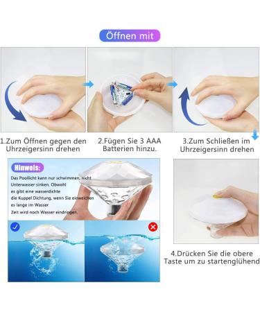 Antyingkai 2-Piece Floating LED Pool Lights | Waterproof Garden & Party Lighting | Ideal for Pools & Ponds - Buy Online on GoSupps.com