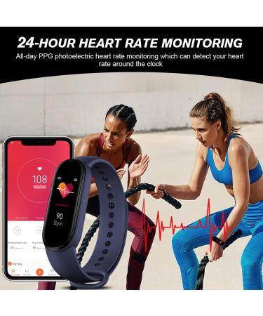 Fitness Tracker Watch for Women and Men - Pedometer, Exercise Distance, Calorie, Heart Rate Monitor, Sleep Tracker - Blue - Buy Online on GoSupps.com