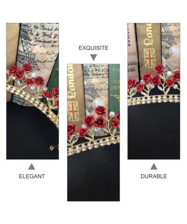 Lurrose Crystal Red Bridal Tiara Crown with Necklace and Earring - Perfect for Wedding, Pageant, Birthday Party - Queen Crown Headband for Women and Girls - Buy Online on GoSupps.com