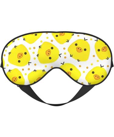 Yellow Chicken Print Sleep Eye Mask | Soft Eyeshade for Travel & Naps | Unisex Eye Cover - Buy Online on GoSupps.com