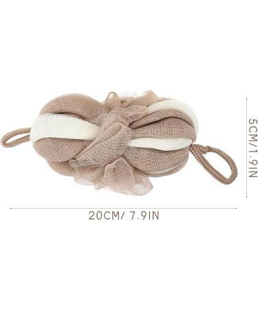 Mens Body Scrubber Stretch Back Sponge 2Pcs - Bath Shower Loofahs for Men & Women | Khaki Bathroom Cleaning Tools - Buy Online on GoSupps.com