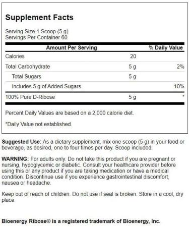 Swanson 100% Pure Ribose Powder 10.6 oz - Premium Energy Support Supplement - Buy Internationally - Buy Online on GoSupps.com
