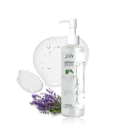 Jozy Heartleaf Pore Control Cleansing Oil Makeup Remover Gentle Hydrating Oil Cleanser for Face Blackhead Remover Facial Cleanser Oil with Lavender Fragrance Korean Skin Care 6.76 Fl Oz (200 ml)