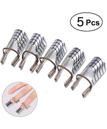 5PCS/SET Reusable Nail Art Extension Forms Guide Nail Extension Forms Nail Accessories Acrylic Nail Uv Gel Nail Extention Tips Diy Tool French Nails Aluminum Form Guide(Silver) - Buy Online on GoSupps.com