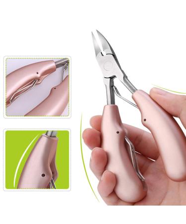 JISTL Ingrown Nail Clippers - Surgical Grade Stainless Steel with Sharp Blades and Soft Ergonomic Handles - Rose Gold - Buy Online on GoSupps.com