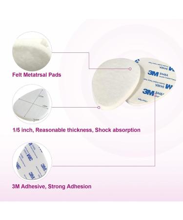 20 Pack Felt Metatarsal Pads with 3M Adhesive | Forefoot Cushion for Men and Women | Metatarsalgia Relief, Mortons Neuroma Support - Buy Online on GoSupps.com