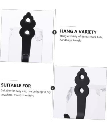 Cabilock 20 Pcs Hook up Wall Mounted Coat Hooks Rustic Coat Hooks Rustic Hanger Robe Hook Bag Hook Porch 7X4CMx2pcs Blackx2pcs - Buy Online on GoSupps.com