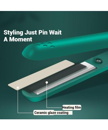 Portrait Mini Dual-Purpose Curling Iron - Ceramic 2-in-1 USB Hair Straightener & Curling Wand for Short Hair Portable & Cordless - Ideal for Travel (Black - Buy Online on GoSupps.com