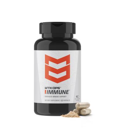 MTN OPS Immune Capsules Daily Immune Support with Vitamin D Vitamin C Zinc Elderberry Echinacea & Antioxidants - 60 Easy-Swallow Capsules - 30 Servings