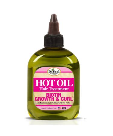 Difeel Biotin Growth & Curl Hot Oil Treatment 7.1 oz. - Hot Oil Treatment for Curly Hair