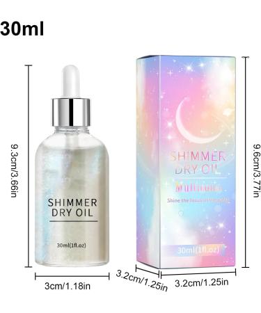  Mimoqk Body Oil with Shimmer Sparkly & Long-Lasting Shimmering Body Oil Glowing Highlighter & Illuminator Body Glitter Oil for Radiant - Buy Online on GoSupps.com