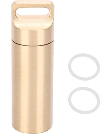 Waterproof Brass Pill Case Fob - Perfect for Hiking & Camping | Durable Travel Accessory - Buy Online on GoSupps.com