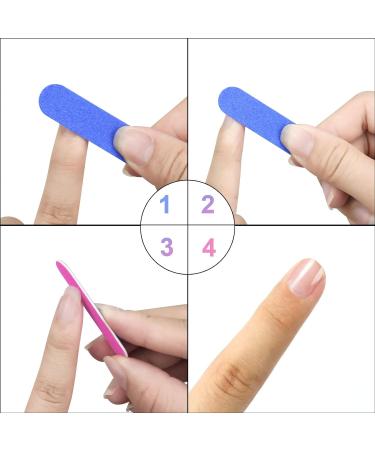 100PCS Nail File Set Disposable Mini Nail File 180/240 Professional Care Mini Nail Files Double Sided Emery Board Buffer Set Grit Double Sided Emery Board for Manicure Nail Studio Home Nail Care - Buy Online on GoSupps.com