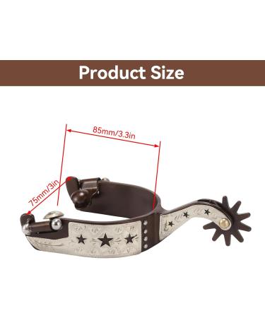 Frdhee West Cowboy Spores - Handcrafted Vintage Horse Gear (2 Pieces) - Rotatable Design for Riding Enthusiasts - Buy Online on GoSupps.com