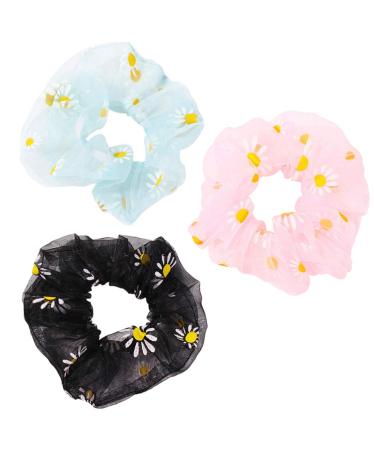 7pcs Elastic Hair Ties & Bobbles - Organza Rings for Women & Kids | Summer Pool Party & Spa Accessories (Mixed Colors) - Buy Online on GoSupps.com
