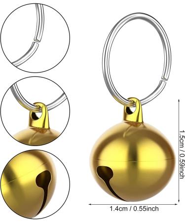 Molain 24pcs Cat Bells with Keyrings- Dog Collar Bells  Training Jingle Bell Collar Pendant Pet Accessories Festival Party DIY Small Bells Mixed Color - Buy Online on GoSupps.com