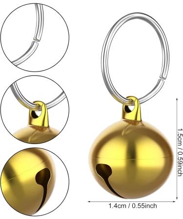 Molain 24pcs Cat Bells with Keyrings- Dog Collar Bells Training Jingle Bell Collar Pendant Pet Accessories Festival Party DIY Small Bells Mixed Color - Buy Online on GoSupps.com