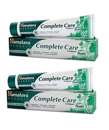 Himalaya Herbals Complete Care Toothpaste Herbal Fights Plaque Freshens Breath Fluoride Free No Artificial Flavors (Pack of 2)